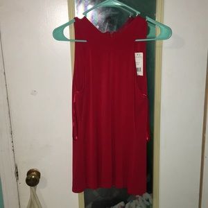 Red halter type top